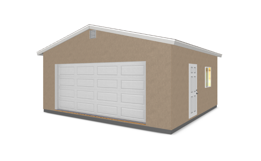 Rafter Garage with Stucco