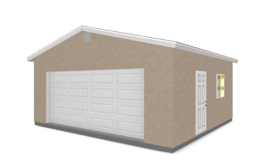 Rafter Garage with Stucco