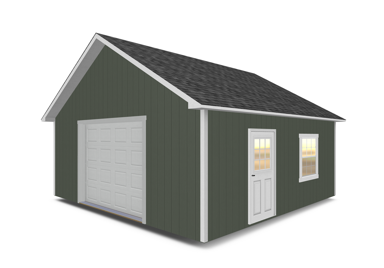 Classic Garage with Truss Roof