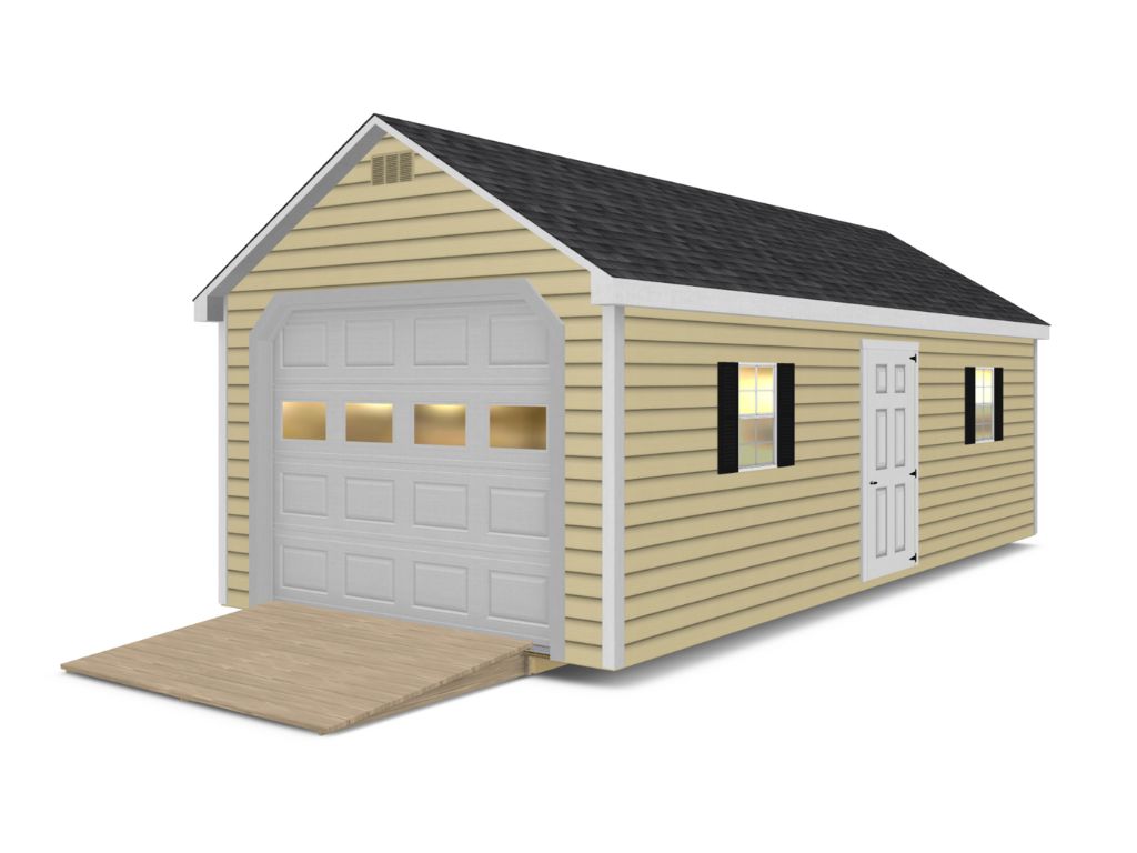 Standard Canton One-Car Garage (Vinyl)