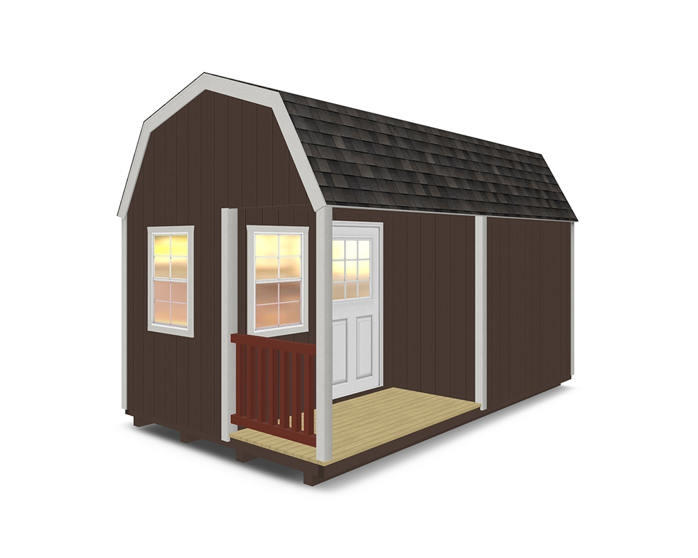 Right Side Porch Gambrel Style Cabin