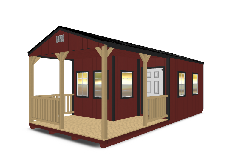 A-Frame With L-Shape Porch