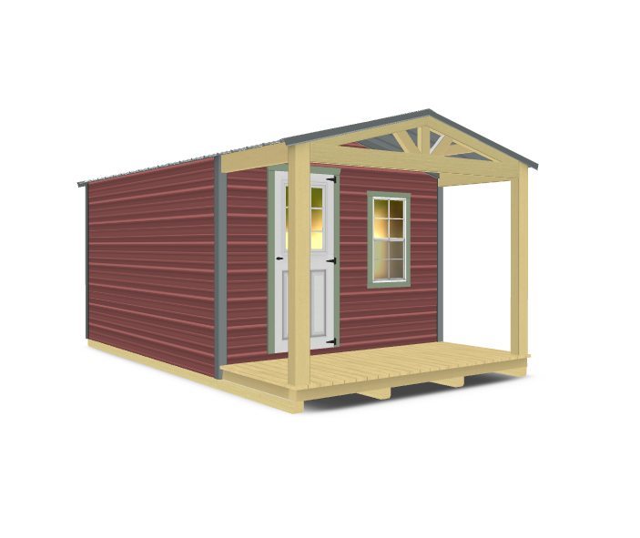 Aframe Metal Front Porch