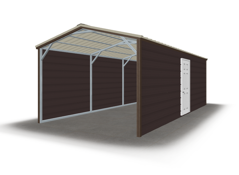 Standard Carport Vertical Roof Separate Frame
