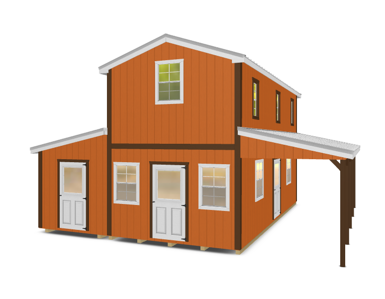 Aframe 2 Story Attic Lean To