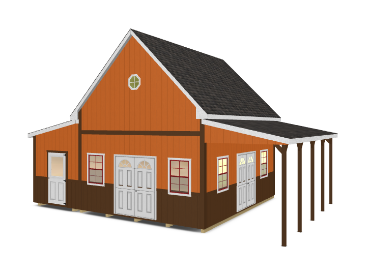 (Kat) Aframe 2 Story Lean To